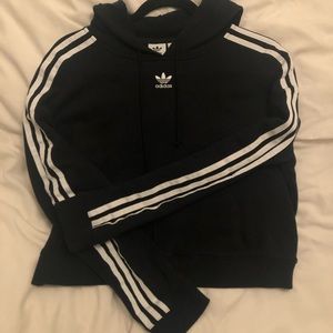 ADIDAS TREFOIL CROPPED HOODIE SIZE SMALL